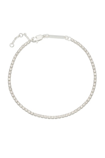 [EBB6412S] Fine Cz Tennis Bracelet - Silver Plated