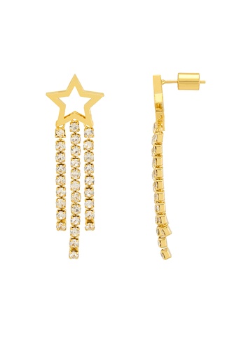 [EBE6451G] Star Tennis Chain Stud - Gold Plated