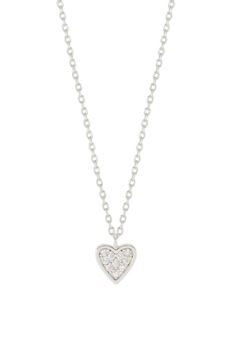 [EBN6456S] Pave Mini Heart Necklace