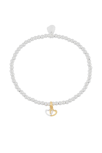 [EBB6520G] Double Heart Sienna Bracelet - Gold Plated