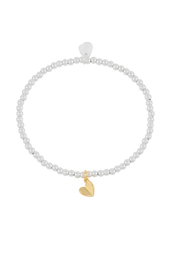 [EBB6526G] Folded Heart Sienna Bracelet - Gold Plated