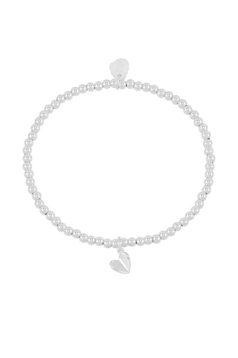 [EBB6527S] Folded Heart Sienna Bracelet - Silver Plated