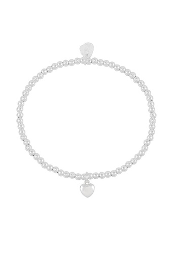 [EBB6533S] Puffed Heart Sienna Bracelet - Silver Plated