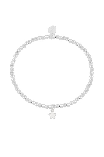 [EBB6535S] Puffed Star Sienna Bracelet - Silver Plated