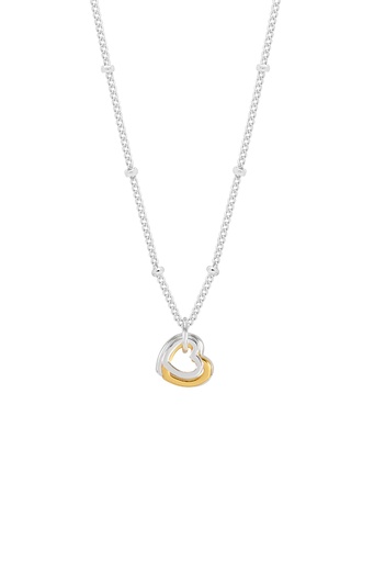 [EBN6640S] MIXED TRIPLE HEART NECKLACE