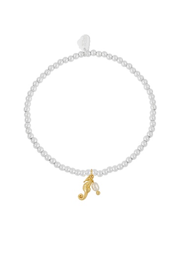 [EBB6621M] SEAHORSE AND PEARL SIENNA BRACELET