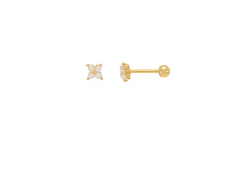 [EBE6614G] BLUE LACE FLOWER STUDS