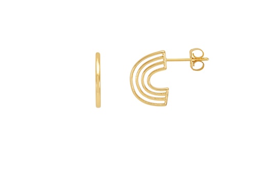 [EBE6616G] RAINBOW HOOP EARRINGS