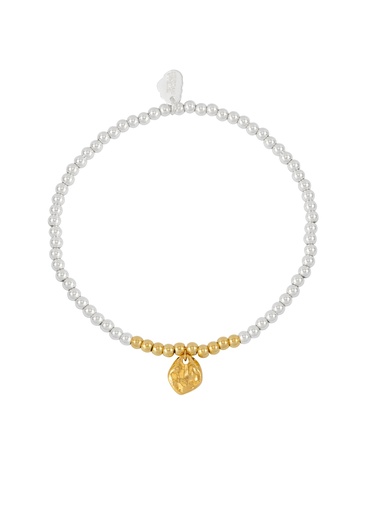 [EBB6630M] HAMMERED CHARM BEADED BRACELET