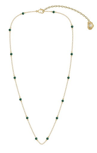 [EBN6819G] MALACHITE PAPERLINK NECKLACE