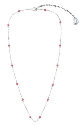[EBN6821S] PINK CORAL PAPERLINK NECKLACE