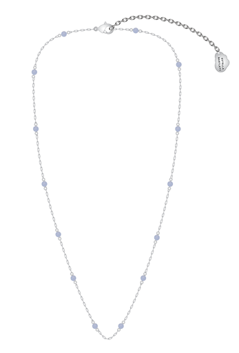 [EBN6817S] BLUE LACE AGATE PAPERLINK NECKLACE