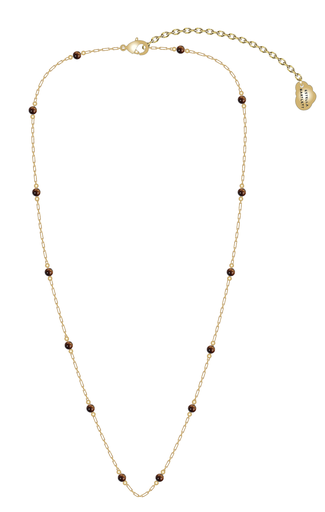 [EBN6826G] TIGERS EYE PAPERLINK NECKLACE