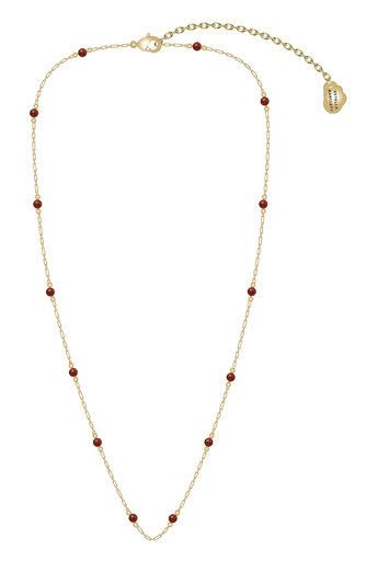 [EBN6825G] RED AGATE PAPERLINK NECKLACE