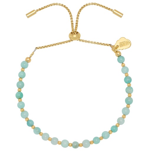 [EBG3761OS] Amelia Bracelet - Gold Plated - Amazonite (Open Sell)