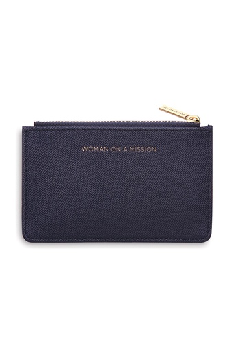 [EBP2350] Card Purse - Navy - Saffiano