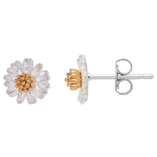 [EBE974S] Mini Wildflower Earrings - Silver Plated - Np