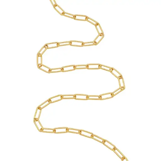 [EBN4620G] Paperclip Chain - Gold Plate