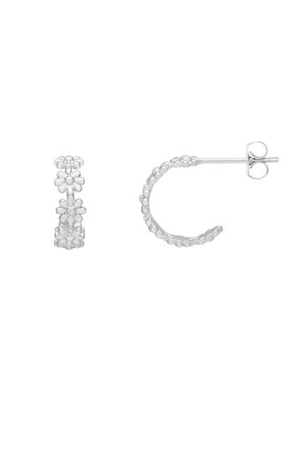 [EBE4847S] Wildflower Daisy Chain Hoop Earrings