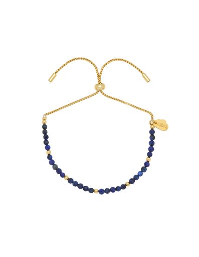 [EBB4886G] Faceted Lapis Amelia Bracelet - Gold