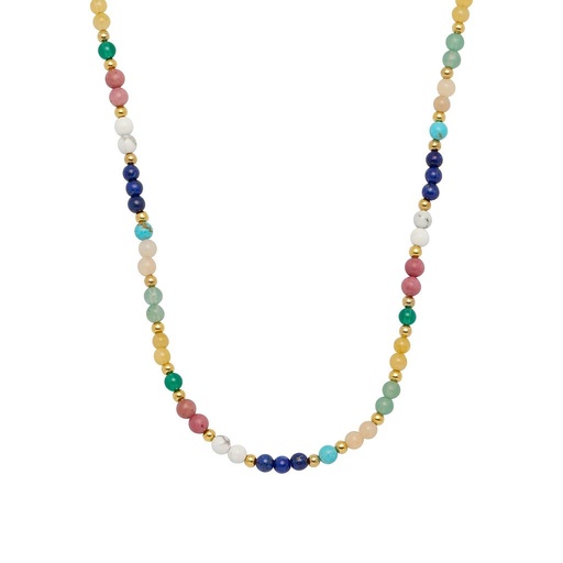 [EBN5145G] Multi Gemstone Necklace