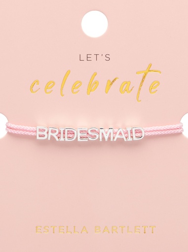 [EBB5281S] Bridesmaid Bracelet Pink Cord - Essentials