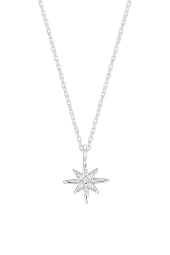 [EBN5364S] North Star Necklace Silver