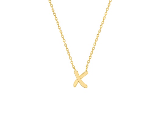 [EBN5616G] Kiss Necklace - Gold Plated