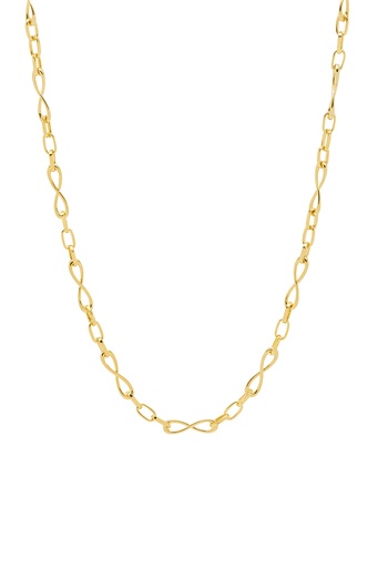 [EBN5685G] Infinity Loop Motif Necklace - Gold Plated