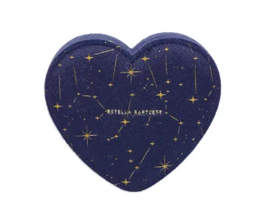 [EBP5755] Heart Shaped Jewellery Box - Celestial Navy