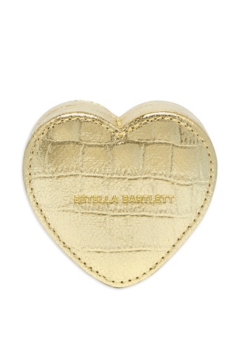 [EBP5757] Mini Heart Shape Jewellery Box - Gold Croc