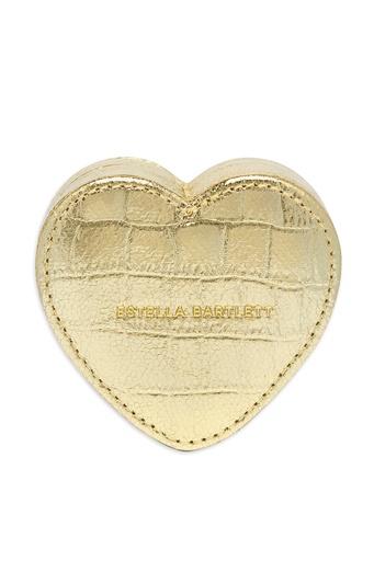 [EBP5757] Mini Heart Shape Jewellery Box - Gold Croc