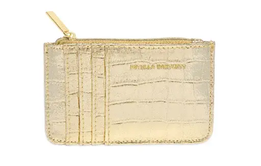 [EBP5762] Card Purse - Gold Croc